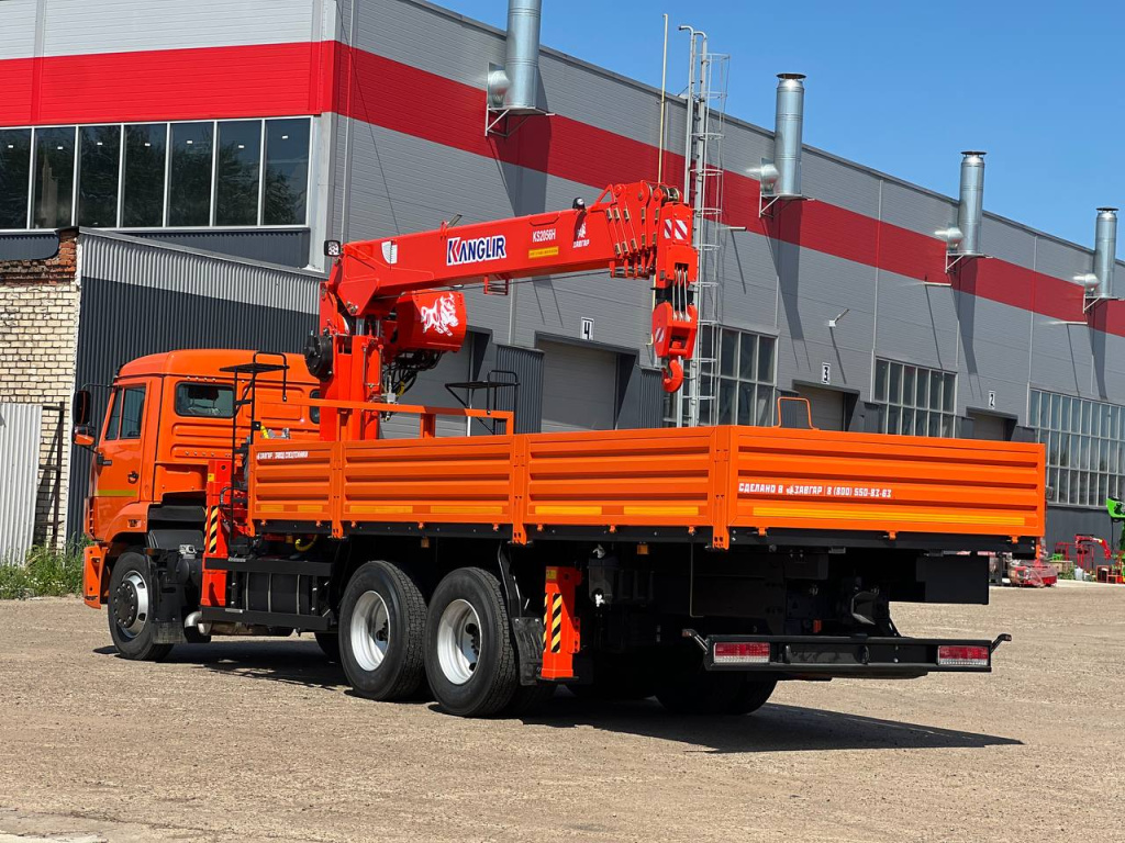 Бортовой грузовик КАМАЗ 65115 с КМУ Kanglir KS 2056, 2025 ЗАВГАР