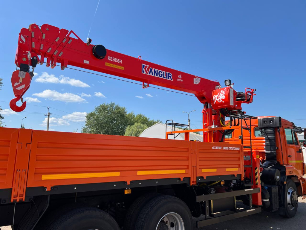 Бортовой грузовик КАМАЗ 65115 с КМУ Kanglir KS 2056, 2025 ЗАВГАР