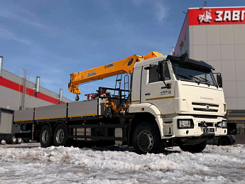 Бортовой КАМАЗ 65117 с КМУ XCMG SQS 350-5_0